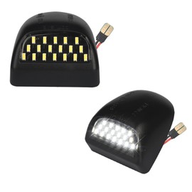 RAVSOFT LED License Plate Light tag lamp Assembly For 1999-2013 Chevy Silverado GMC Sierra 1500 2500 3500 Avalanche Suburban Tahoe Yukon Black housing 6000K White, Pack of 2
