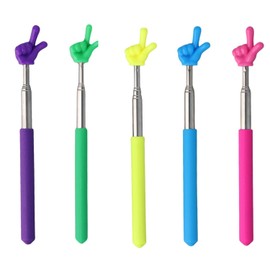 TRLREQ 5 Pieces Telescopic Teacher Pointers, Extendable Hand Pointer Finger Pointer Small Retractable Classroom Pointer for Elementary School Nursery Teacher Classroom Supplies