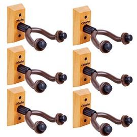 Guitar Wall Mount Hanger 6-Pack, Ohuhu Guitar Hanger Wall Hook Holder Stand for Bass Electric Acoustic Guitar Ukulele
