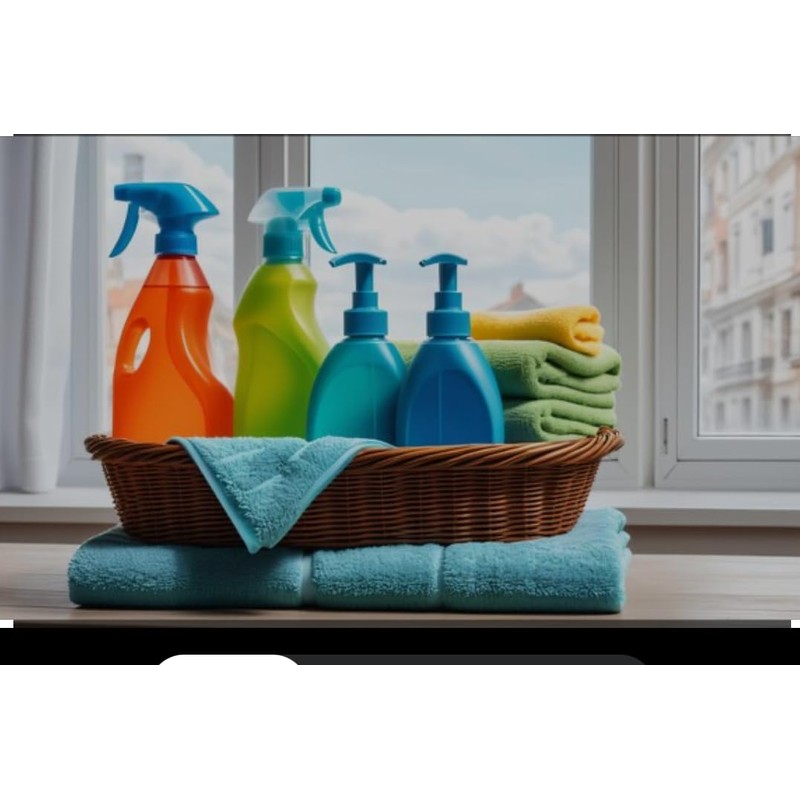 Generic Premium Microfiber Cleaning Cloths, Blue and Gray