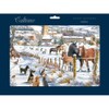 Horses Snowy Lane 350 x 245 mm Caltime Traditional Advent