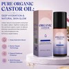 Organic Castor Oil Roll On Cold Pressed for Face,Hair,Brows, 1.7