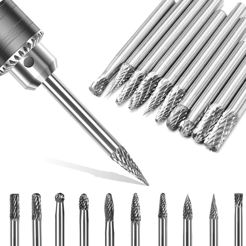 YFFSFDC Carbide Bar Router Bit, 10 Types, Set of 10,
