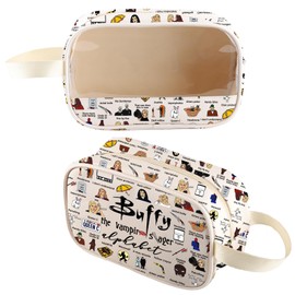 MNIGIU BTVS TV Show Inspired Gift TV Series Merchandise Vampire Clear Makeup Zipper Pouch (BTVS Clear Bag)