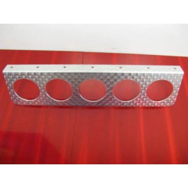 FPM Metals Stewart Warner style under-mount panel for 2  1/16" gauges 5 hole engine turned