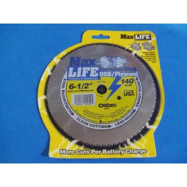 Oldham 6 1/2" 140 TOOTH STEEL PLYWOOD CIRCULAR SAW BLADE 650P OLDHAM MADE IN USA