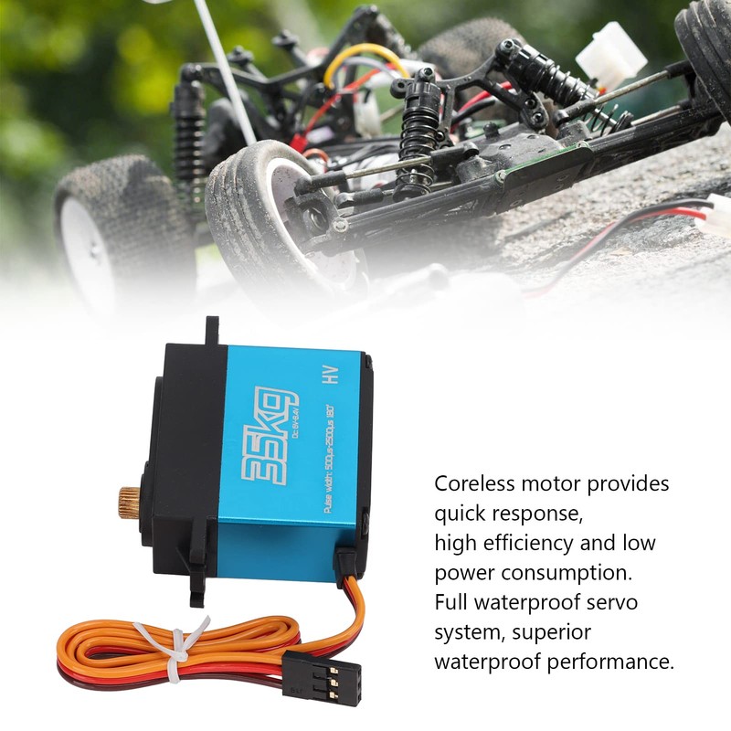 Alomejor 2 Pieces RC Car Digital Servo Replacement Set Waterproof