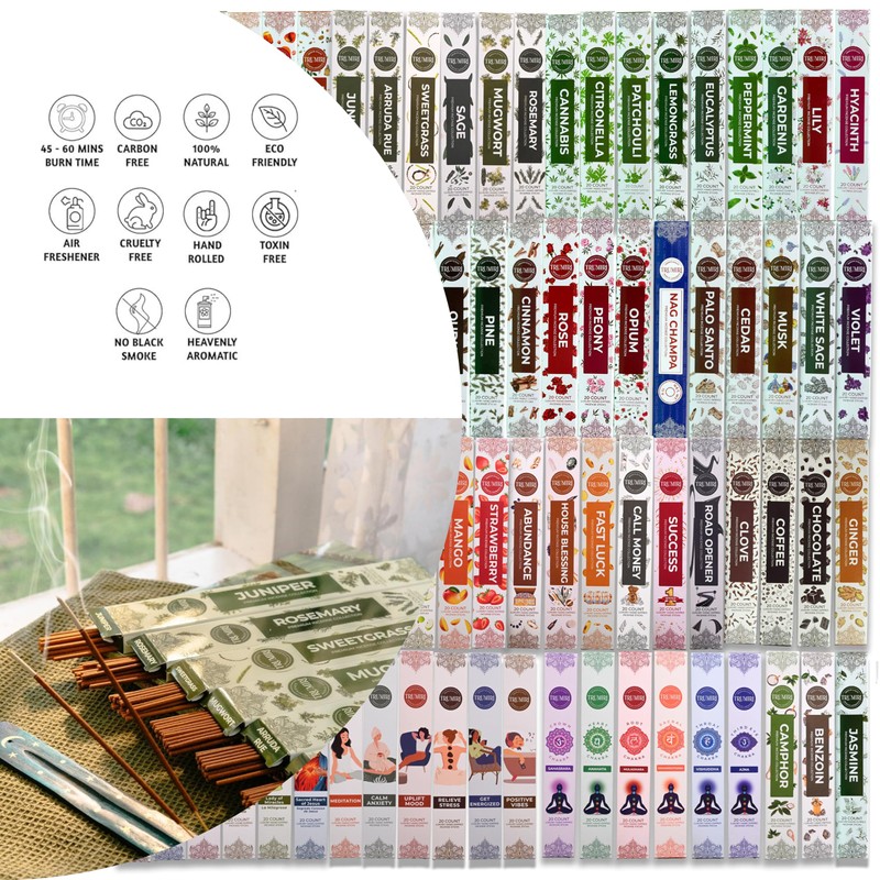 Trumiri Incense Sticks - Insence-Sticks - 12 Random Scents Variety