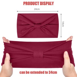 Flintronic 4 PCS Sports Damen Stirnband, Baumwollstretch Schweißband Mischfarben, Wicking Stretchy Stirnband für Frauen Sport/Yoga/Laufen/Fitness