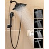 Veken High Pressure Rain Shower Head with Handheld, Multi-Functions Square