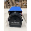 Postal Pro Post Mount Black Plastic Large Mailbox