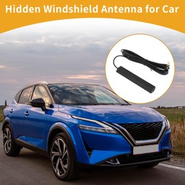 Partuto 1 Pcs Universal Hidden Windshield Signal Antenna Car Truck Car Radio Aerial Mount Black 118.1"