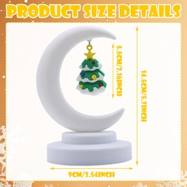 GAROMIA Christmas Decoration Christmas Night Light Christmas Lantern Moon Night Light Christmas Decoration Illuminated Christmas Decoration Indoor Table Decorations for Christmas Decoration