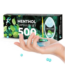 Flavouroom Aroma Click - 500 Premium Menthol Balls Set I Intensive Flavour with Practical Box I Easy Insert for DIY Menthol Filter Experience - Fresh Menthol Taste