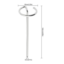 Skewers for Air Fryer, Pack of 10 Meat Skewers for Universal Grill, 4 Inch Length (Silver)