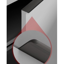 HY HUIJUN Pack of 2 Hidden Cabinet Handles, Cabinet Handles, Aluminium, Invisible Kitchen Handles, Door Handles, Drawer Handles, Handles for Wardrobe, Bedroom