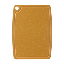 HENDI Chopping Board with Hanging Hole, Juice Groove, Non-Slip Feet, Thicker and Durable Than Natural Wood, 298 x 232 x (H) 10 mm, Wood Fibre