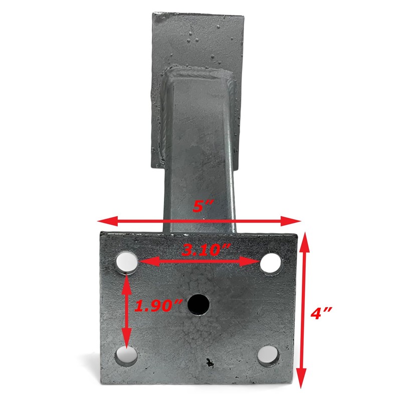 Sturdy Built 5 Lug Galvanized Spare Tire Mount for I-Beam