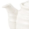 宗峰窯 陶器 ポット 白釉 (アミ付) 420cc 482-13-403 約φ11×11cm
