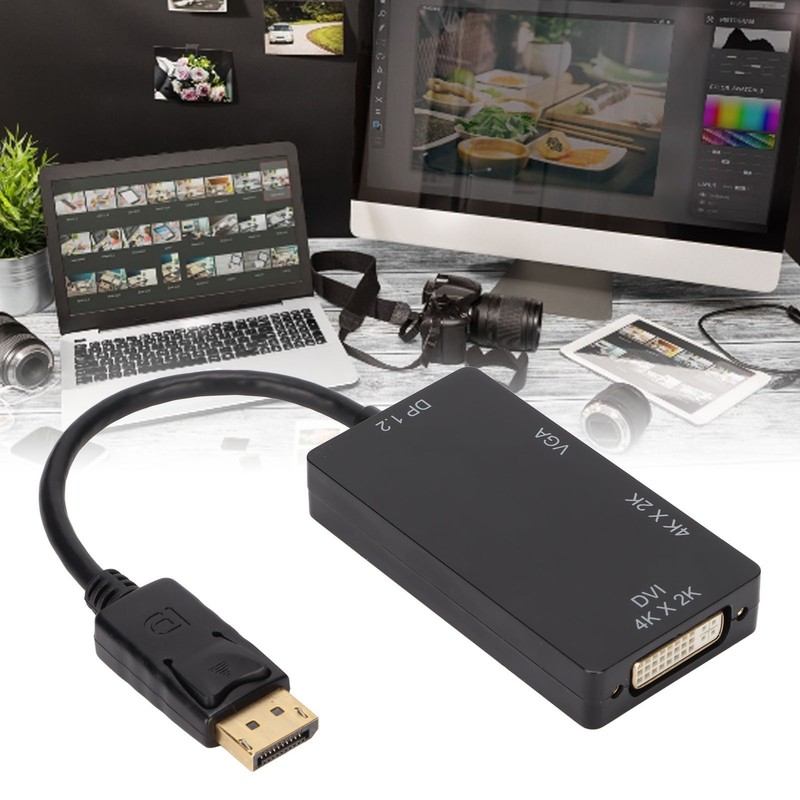 DisplayPort to VGA Video Adapter 3 in 1 Portable DP