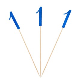 Blue Glitter 1st Birthday Centerpiece Sticks, 12-Pack Number 1 Table Topper Anniversary Party Decorations