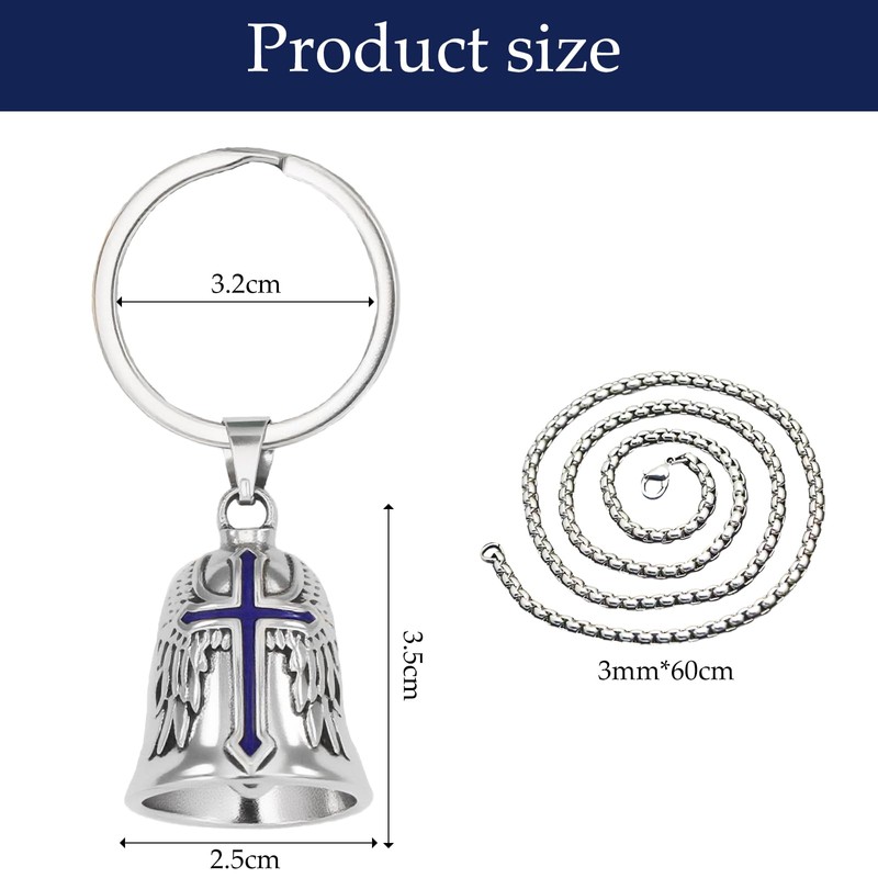 Montrestar Guardian Bell Motorcycle Lucky Charm with Keyring for Motorcycle