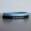 DIOWUS GOD IS FIRST BRACELET,IM Second Christian Rubber Inspirational Bible