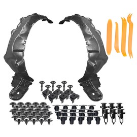 Parts N Go Fender Liner Set w/Clips/Fasteners Kit For 2010-2015 Toyota Prius Front Driver Side & Passenger Side Left Right TO1248158 TO1249158 5387647030 537547030