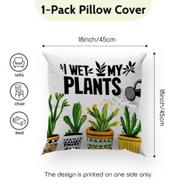 Cirzone Gifts for Plant Lovers -18x18Inch Throw Pillow Cover Funny Gardener Gifts with Gift Box Perfect Birthday Plant Lovers Gifts for Home Sofa Decor