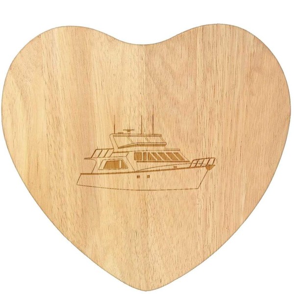 'Ocean Cruiser' Wooden Heart Shaped Chopping/Cutting Board (WB00085152)