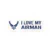 CafePress USAF: I Love My Airman Rectangle Bumper Sticker Car