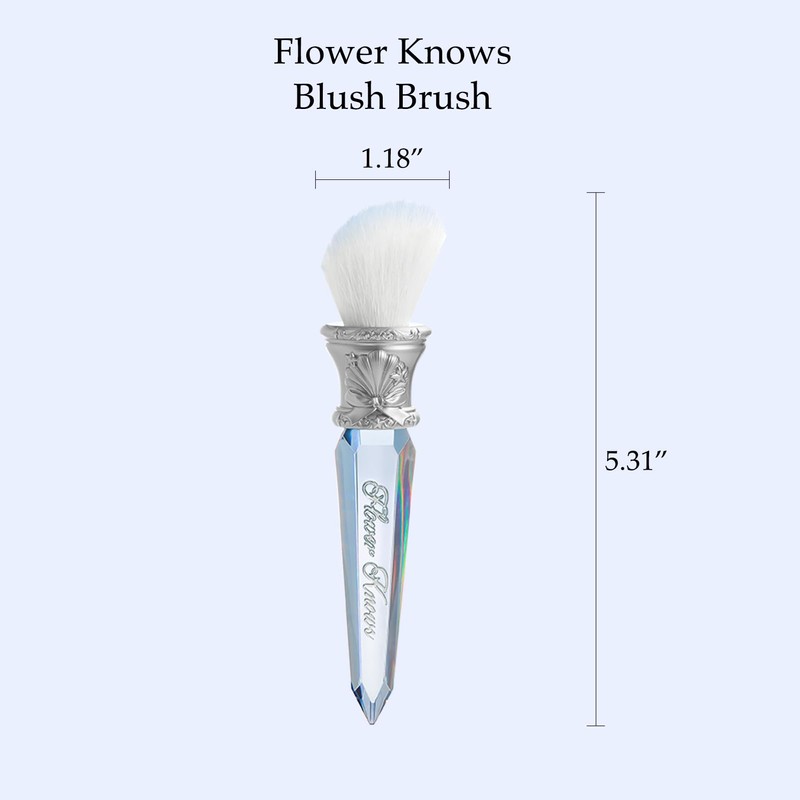 Flower Knows Shell's Jewel Angled Blush Brush,Soft Powder Blush Brush