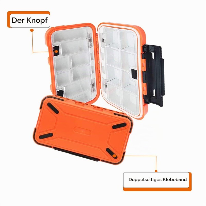 Tackle Box, RoadLoo Plastic Tackle Box, Clear Hooks, Fishingtackle, Waterproof,