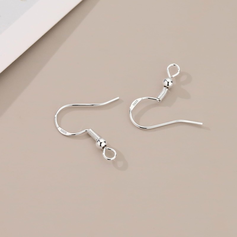 Earring Making Kits Silver Earring Hooks Hypoallergenic Ear Wires Fish
