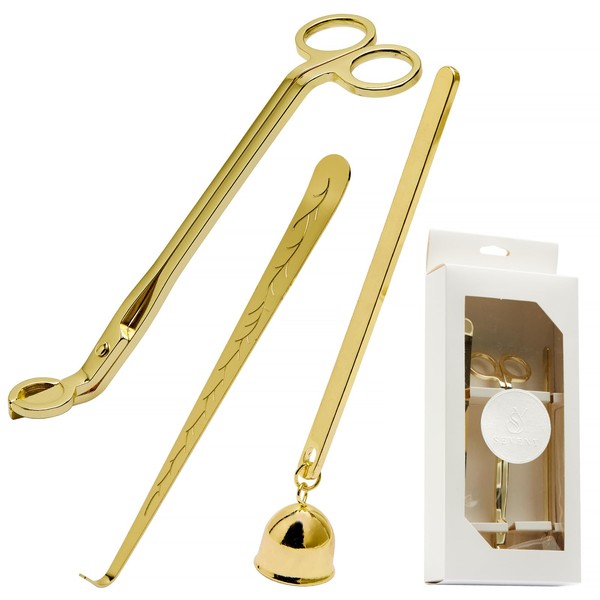 SEVENY 3 in 1 Candle Accessory Set, Candle Wick Trimmer