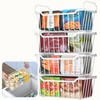 Goovilla Freezer Organizer Bins with Foldable Handle, 4 Pack Stackable