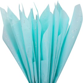 SUNCOLOR 120 Sheets 20"x14" Light Blue Tissue Paper for Gift Bags Packaging Glitter Art Tissue Paper for Crafts
