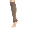MUK LUKS Women's Tall Cabled Leg Warmer, Brown, OS