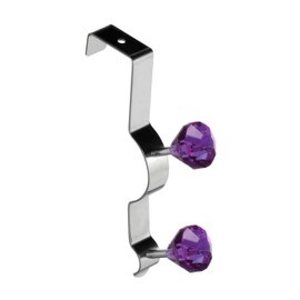 Premier Housewares Diamante Double Over Door Hook - Purple