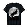 Wolf in moon light - Cool full dog pup howling