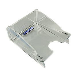 LITKO Playing Card Holder Caddy | Standard US/Euro Sized Card | Collectible & Living Card Games (Clear, Holds 40-60 Standard Cards. Single Pile)