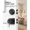Haidms Entry Black Door Knobs and Deadbolt Combo Set, Keyed