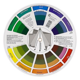 UPIQNG Colour Wheel Professional Color Mixing Guide Basic Colour Wheel Card Chromatic Circle Palette Pigment Matching Chart Board for Painting Makeup Nail Art,5.5In