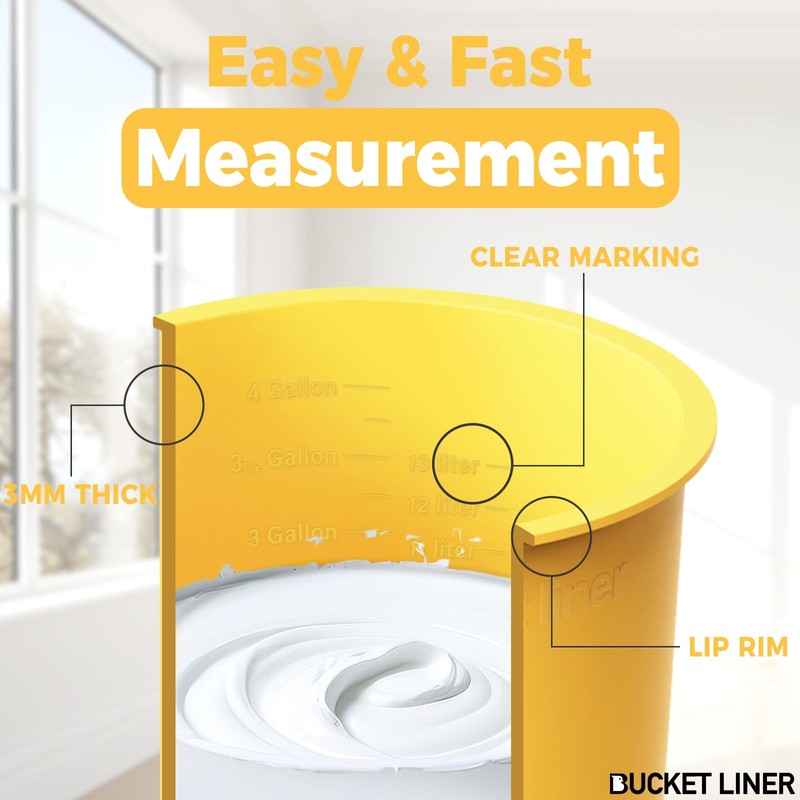 2PCS 5 Gallon Bucket Liner with Lid Reusable Silicone Bucket