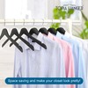 TOPIA HANGER Black Wooden Hangers 30 Pack, 0.28-inch Thick Slim