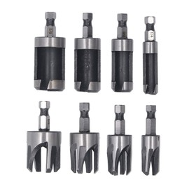 8PCS Set Wood Plug Cutter Drill Bit Hex Shank 4PCS Tapered 4PCS Claw Cork Drill Bit