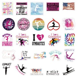 100 PCS Gymnastics Stickers, Gymnastics Gifts Stickers for Laptop, Water Bottles, Luggage, Computer, Cell Phone