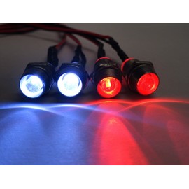 Apex RC Products 4 LED Headlight/Taillight Kit w/ Bezels - Universal for 1/10 Scale RC Models 9012