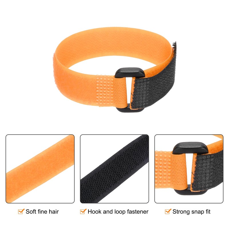 MECCANIXITY 8Pcs Reusable Battery Tie Down Straps,0.8x10" Orange Nylon Multipurpose