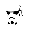 Bargain Max Decals Trooper Helmet Outline Decal Notebook Car Laptop